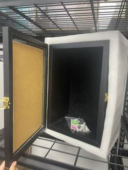 Black Figurine Display Case / Shadow Box Display Cabinet