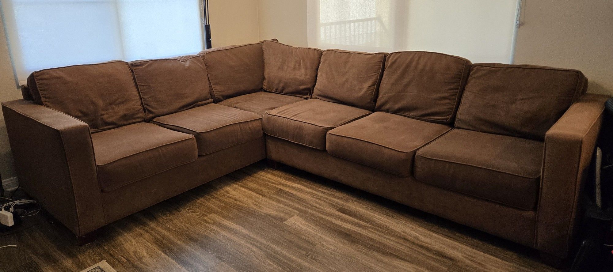 Large Brown Sectional Sofa