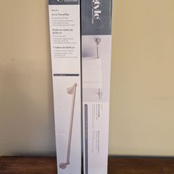 New Style Selections Lot of 2 Brushed Nickel Towel Bars 24 Inch