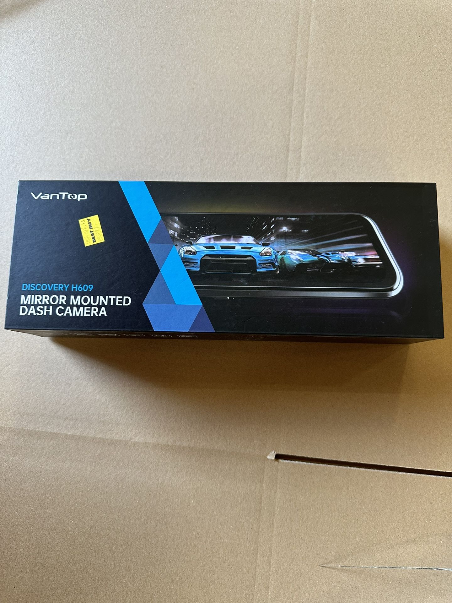 VanTop H609 Dash Camera 1080P Mirror Dual Dash Cam, 10" IPS Full Touch Screen, Infrared Night Vision, Motion Detection, G-Sensor Black