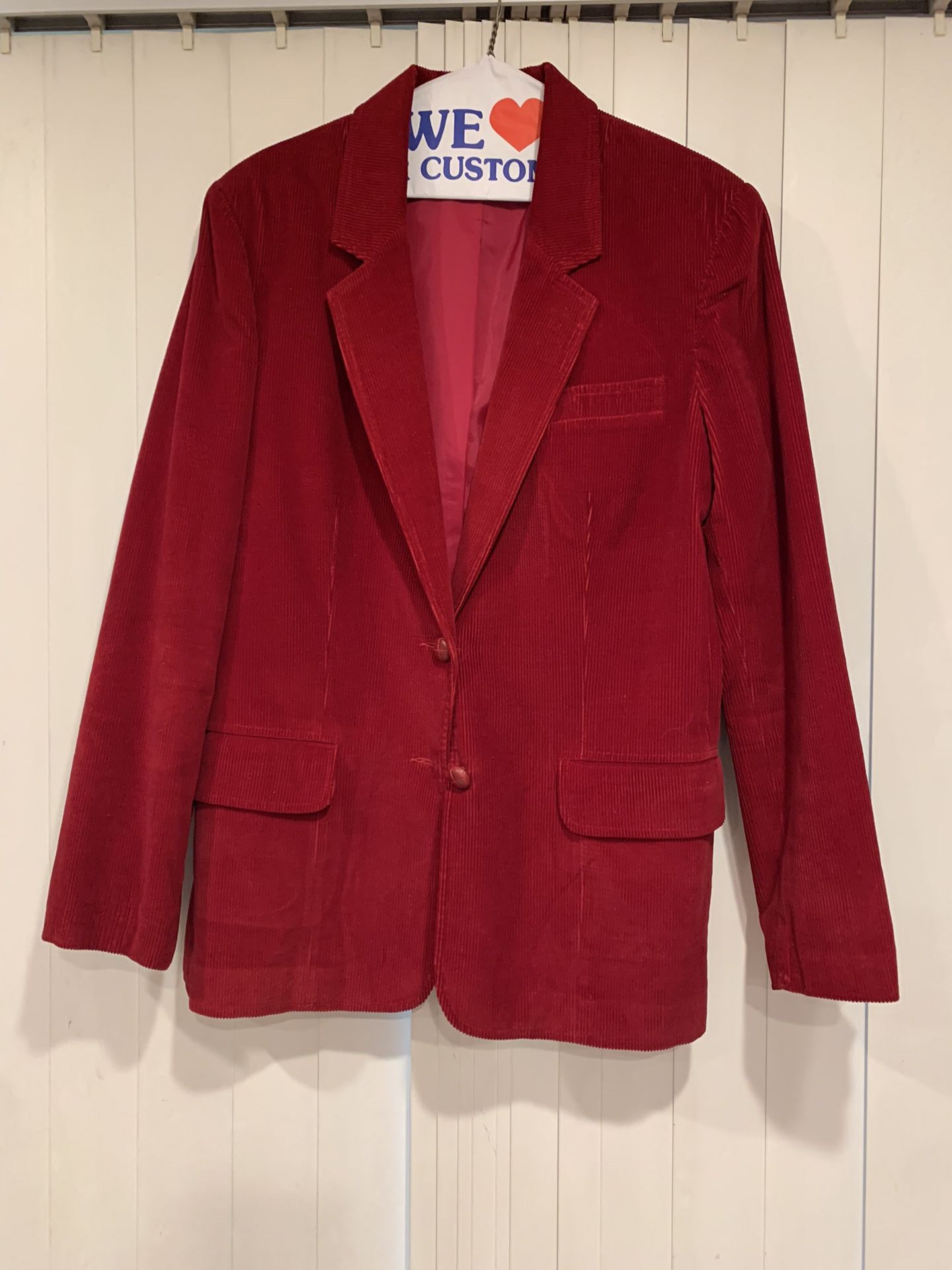 Maroon Corduroy Blazer