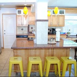 24 Inch Metal Bar Stools Set of 4