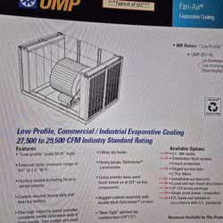 Brand New Commercial Evaporators Modek#UMP-951-HL