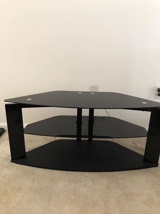Black Tempered Glass Tv Stand /Console/ Table