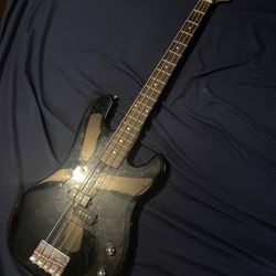 Signed Silvertone Electric Bass Guitar