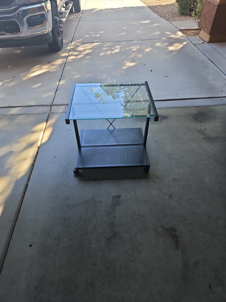 Glass Top Printer Stand/Table