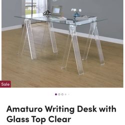 Acrylic and Glass Desk / Table / Writing Desk