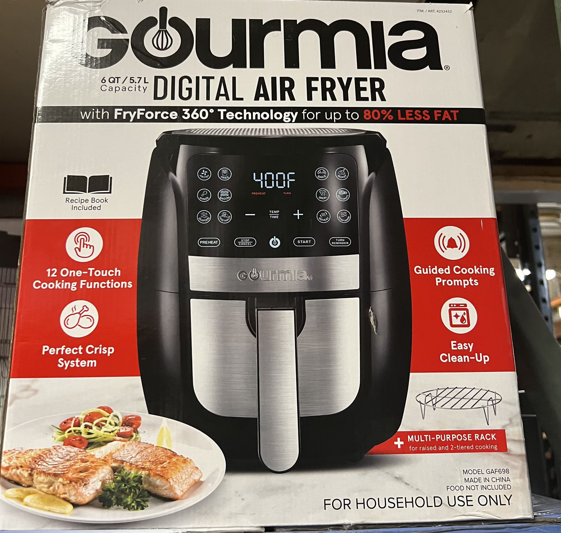 Gourmia Digital Air Fryer 6 Qt