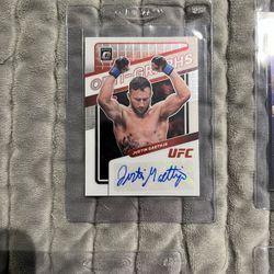 UFC Card Signed Justin Gaethje Opti-Graph