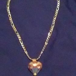 Sterling Silver, Coral And Mother Of Pearl, Hot Air, Balloon Pendant