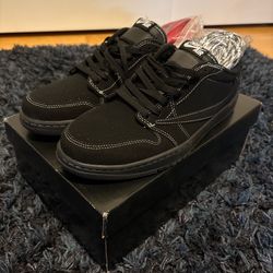 Travis Scott Black Phantom Jordan 1 Retro Low Size 10