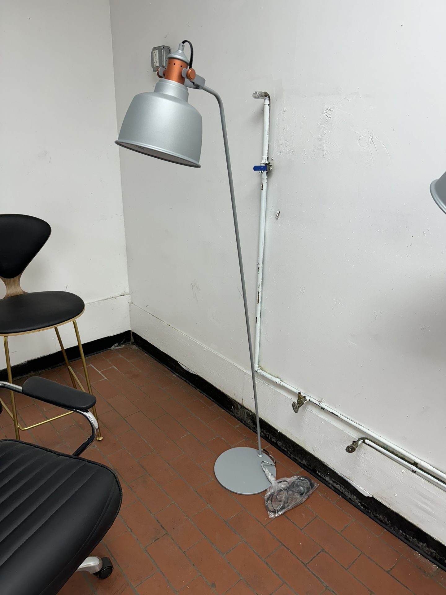 Brand New Modern Grey Floor Lamp