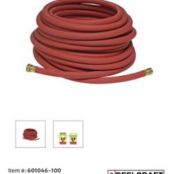 We bought last year brand new condition. We are moving. That’s why I’m selling serious buyers only please Durable red Reelcraft 601046-100 garden hose