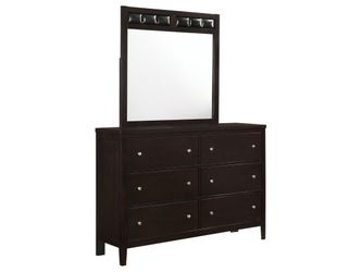 Carlton Cappuccino Dresser and Mirror