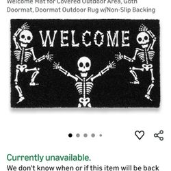 Skeleton Door Mat 