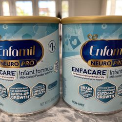 2 - Enfamil EnfaCare NeuroPro Powder  Formula 13.6 oz Cans  Exp 08/2026