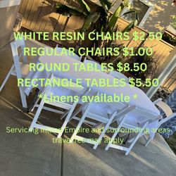 Resin chairs / Tables