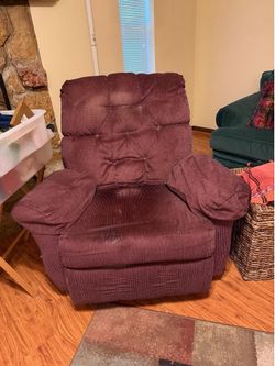 Maroon recliner chair