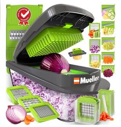 Mueller Multi-Chopper/ Slicer
8 Interchangeable Stainless-Steel Blades