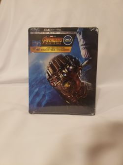 Avengers: Infinity War Collectible Steelbook  4K Blue -Ray Digital 