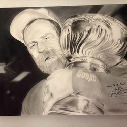 Signed Lanny McDonald Canvas Picture