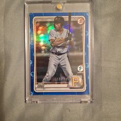 2020 Bowman 1st Edition (Blue Refractor -Serial# 113/150) O'Neil Cruz Rookie Card