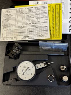 Mitutoyo 513-402-10T DIAL test indicator STD 0.03", .0005", new open box, machinist tool haas