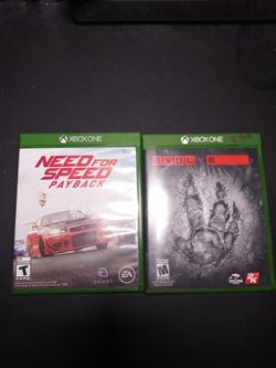 Need For Speed Payback and Evolve Xbox One