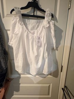 Joy spun white ruffle pajamas XL
