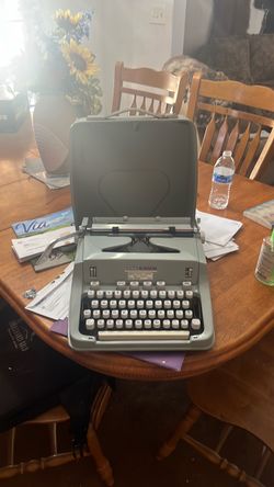Hermes Typewriter with Carrying Case