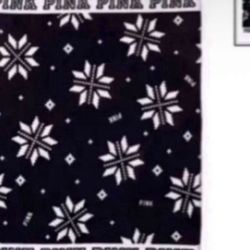 NEW PINK LOGO COZY CUTE FLEECE BLANKET