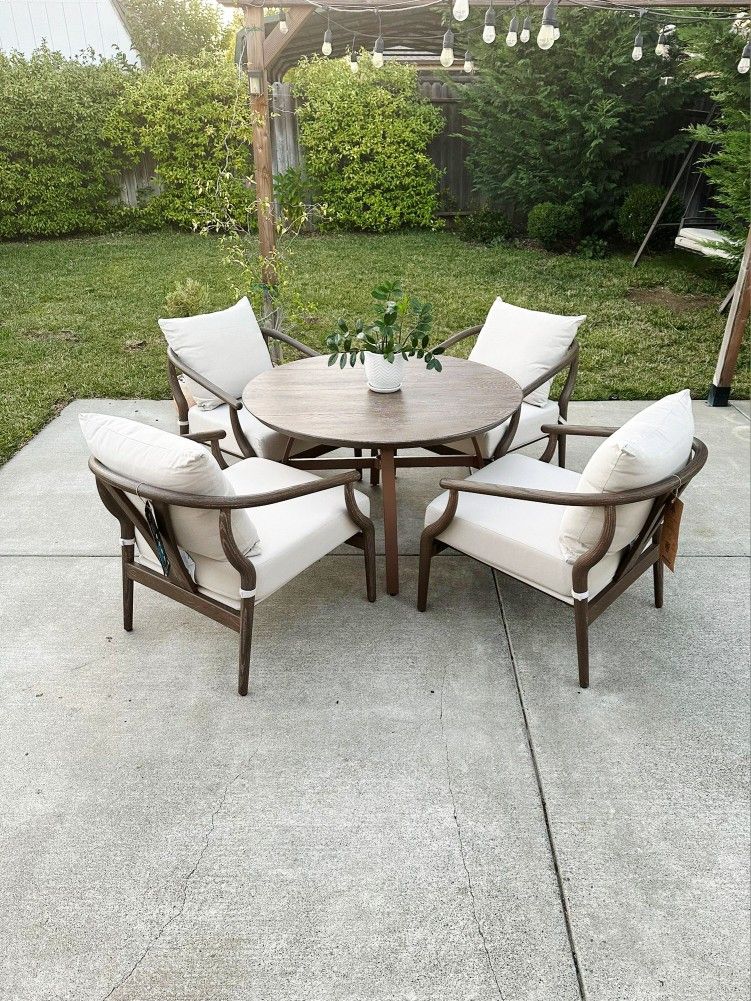 🛋️ New Neuwood Luxury Ming 5-Piece Chat Set Outdoor/ Indoor Patio