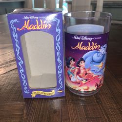 1994 Vintage Walt Disney Collector Series Aladdin Burger King Glass Cup