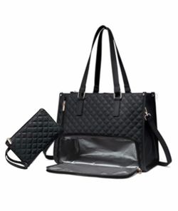 The Ultimate 2-in-1 Tote Bag, Work Tote Purses with Lunch Compartment, Leakproof Cooler Tote Bag with Storage Pocket