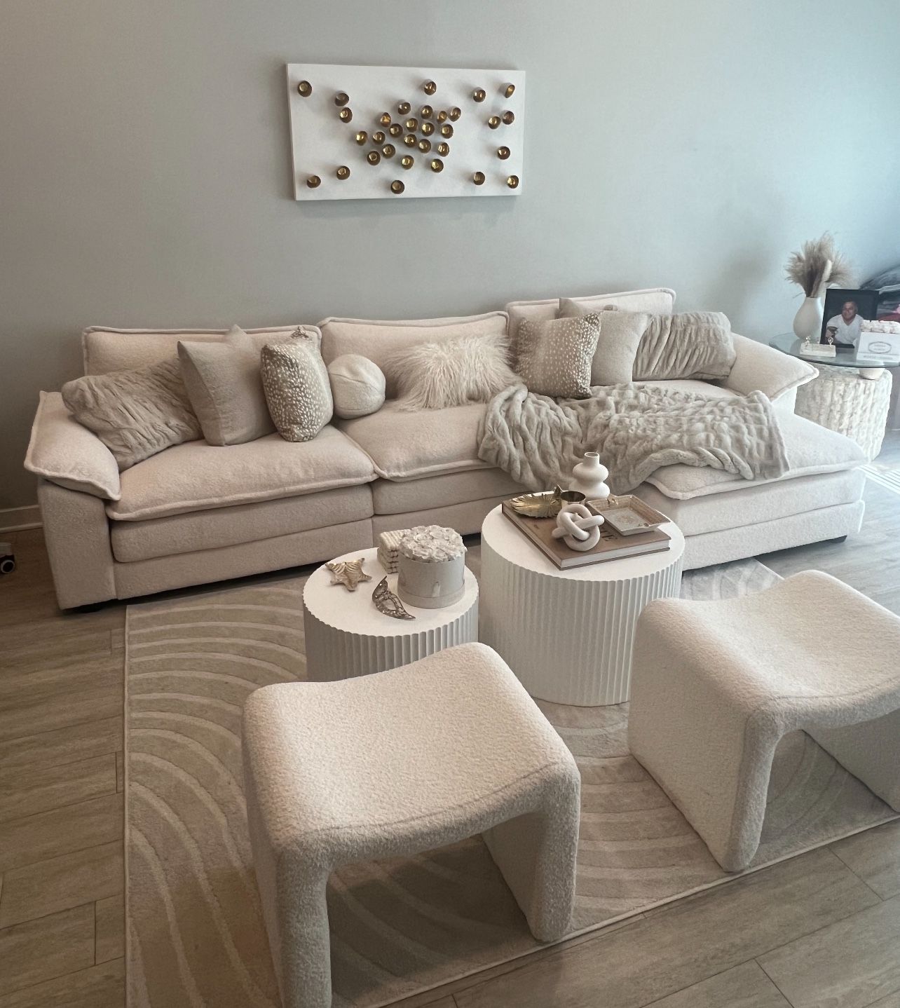 Teddy White Sectional Couch
