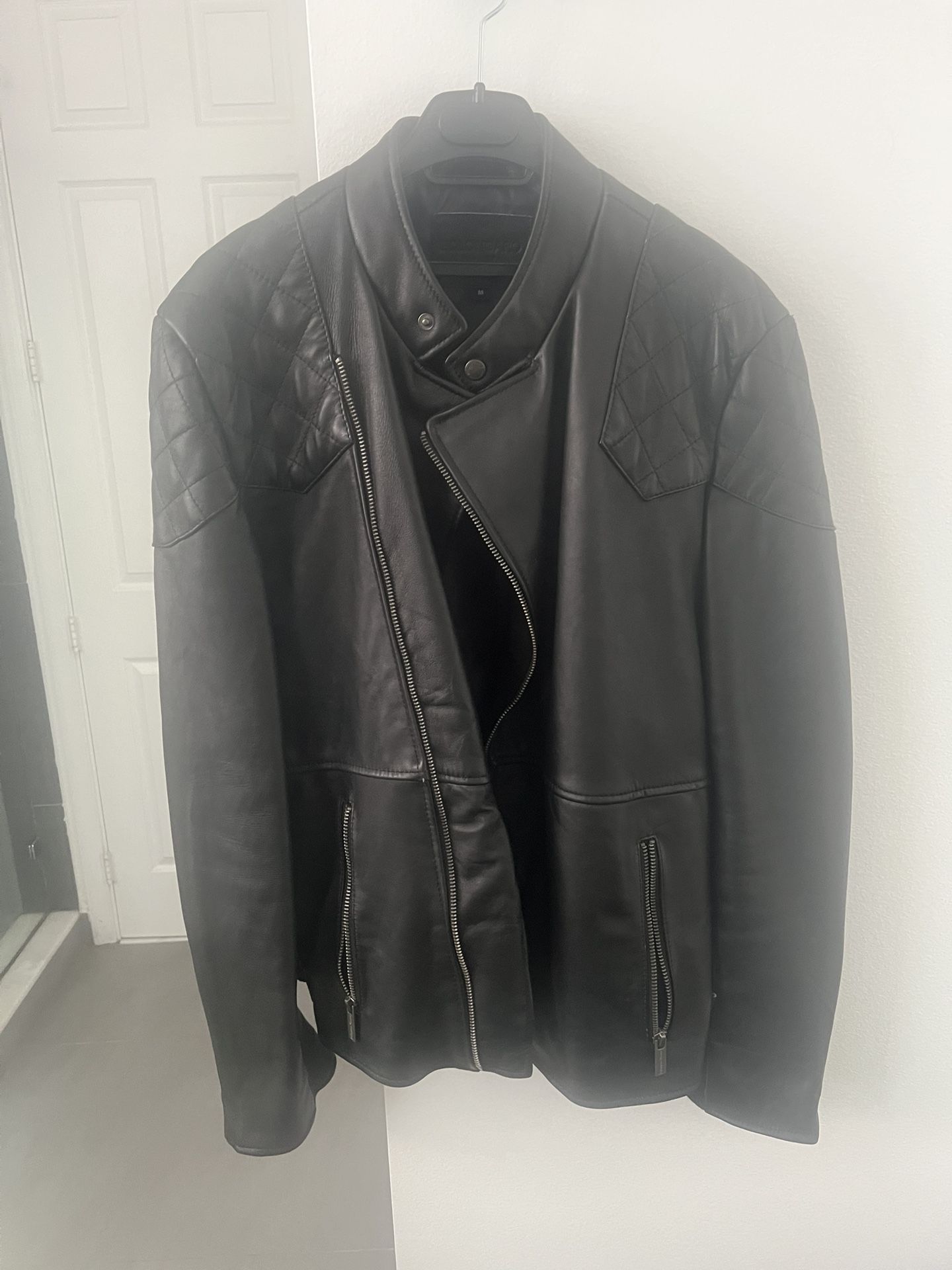 Bolongaro Men Leather Jacket Size M