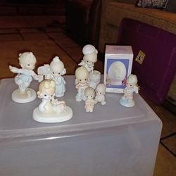 9 Precious Moment Figurines Beautiful