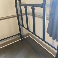 full size vintage brass frame with memory foam mattress