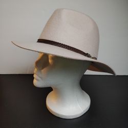 House of Harlow 1960 Women's Light Beige Jacaru Fedora Style Wool Hat - OS