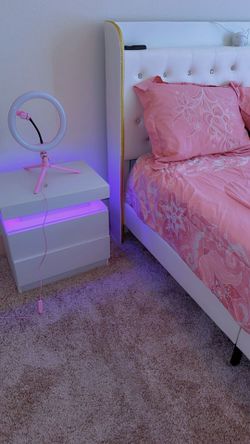 Bed furniture with mattress Nightstand for bedroom