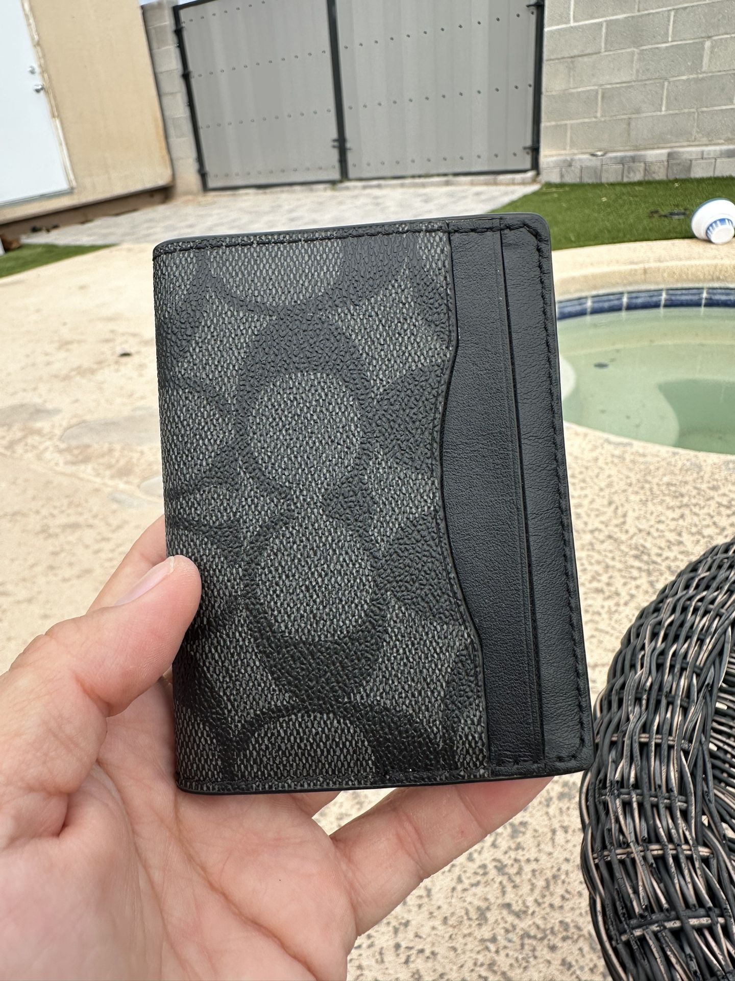 Black Coach Wallet Magnetic Bifold