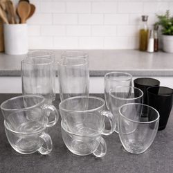 Bodum Pavina Double Wall Glasses & Mugs Set – Espresso, Coffee & Tall Glasses