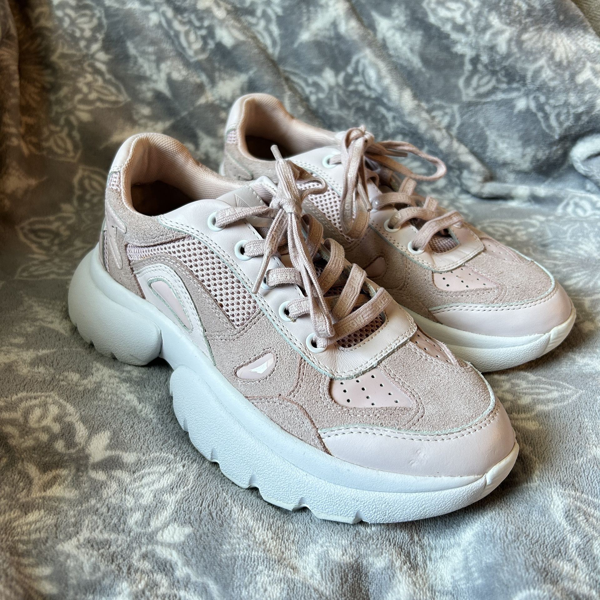 Maje Women’s Sneakers Faster Leather and Suede Trainers...