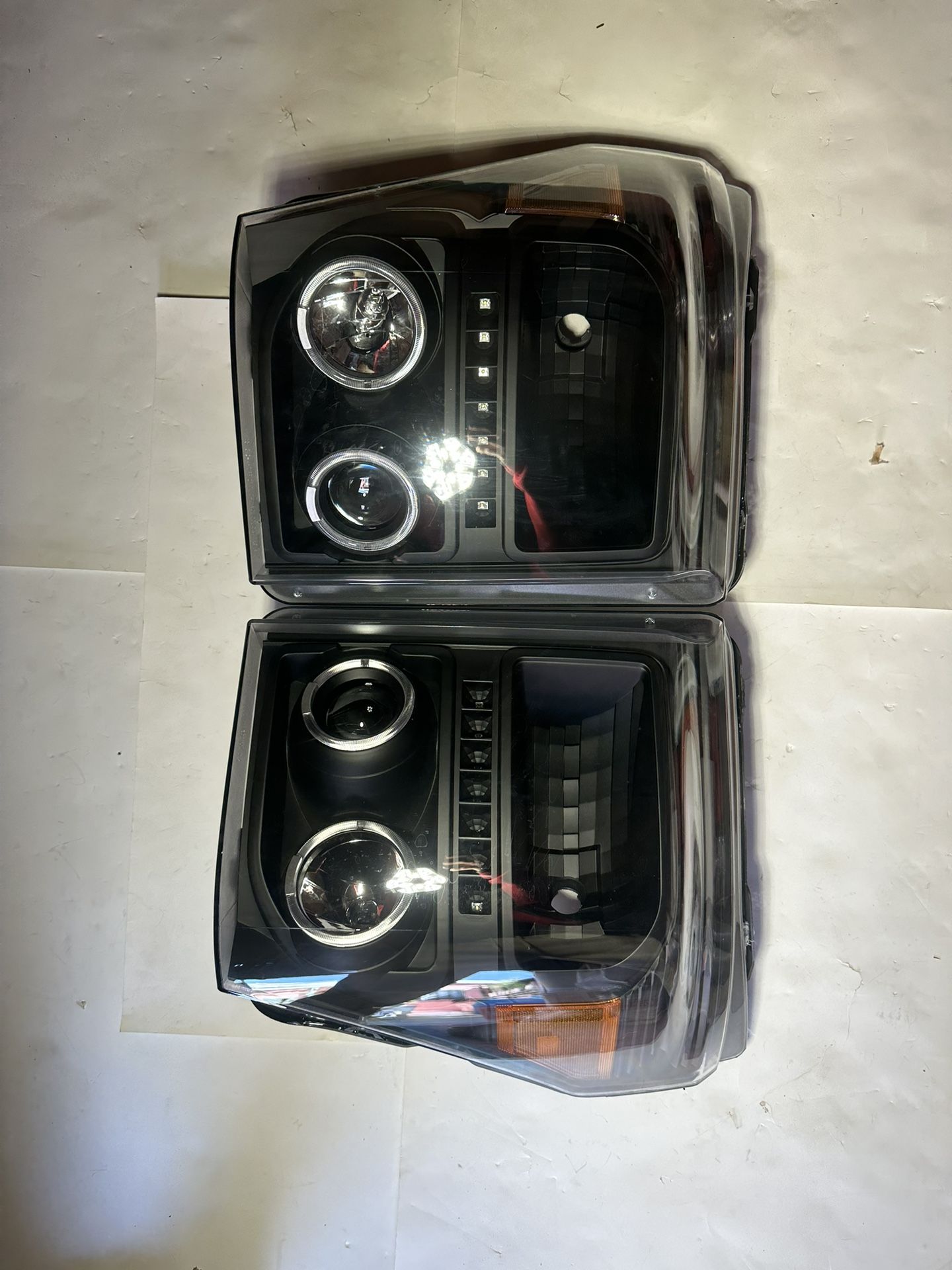 Ford Super Duty F250F/F350/F450/F550 LED DRL Strip Dual Halo Headlight year 2011/2016