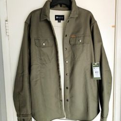 Men's Sherpa Jacket Green Army XL