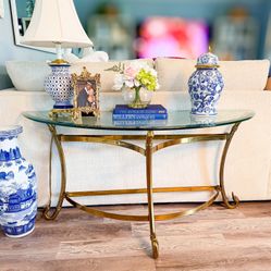 Vintage Brass Swan Table