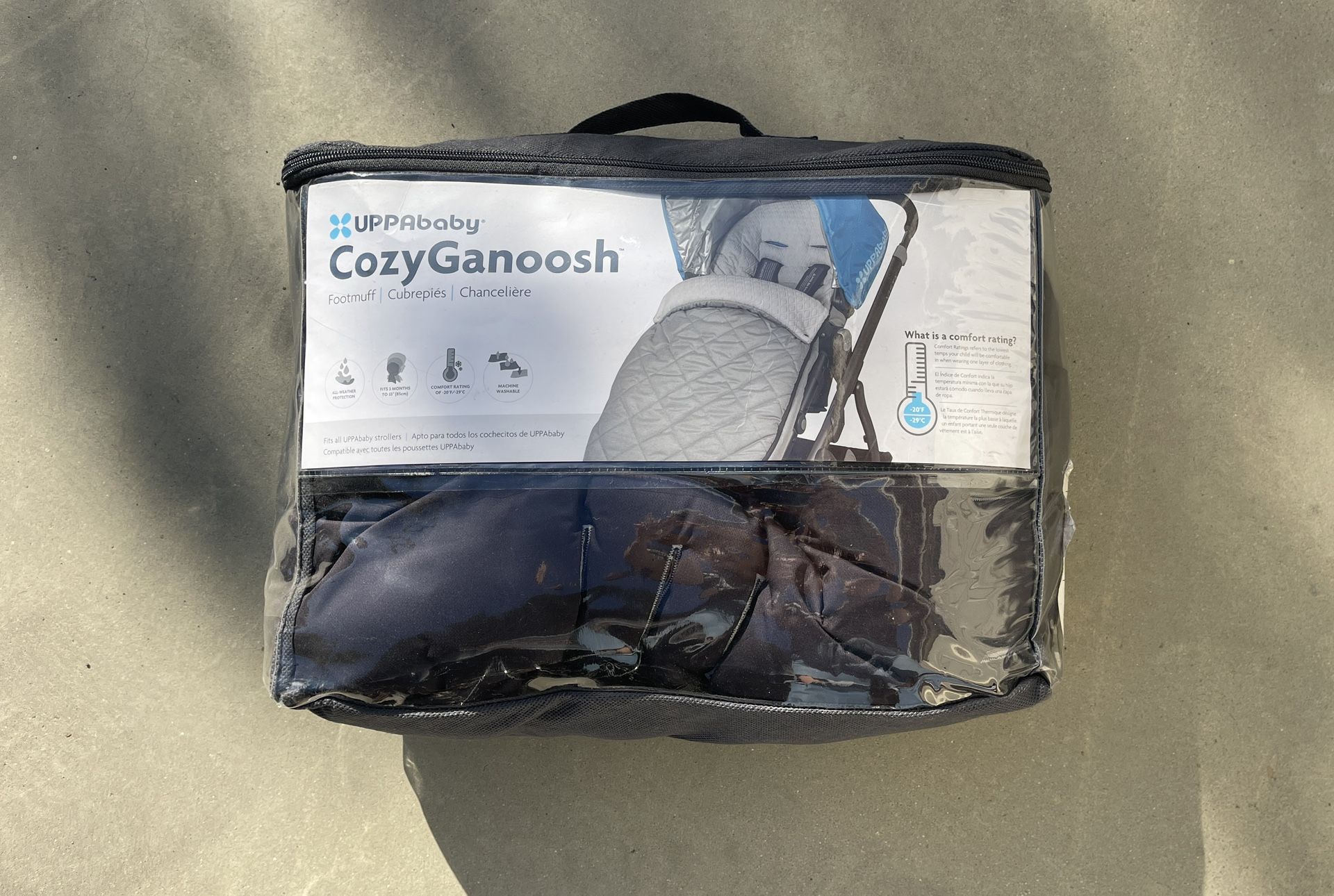 UPPAbaby CozyGanoosh Footmuff / Easily Attaches to UPPAbaby Strollers + RumbleSeat / Ultra-plush, Weather-Proof / Jake (Charcoal)