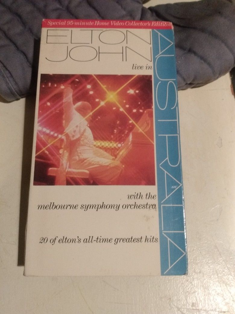 Vintage Elton John Live In Australia VHS Tape