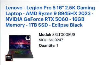 Legion Pro 5 Gaming Laptop