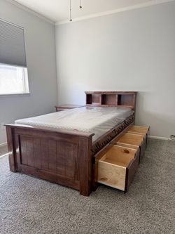 New Twin Bed And Mattress with drawers